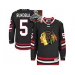 NHL Chicago Blackhawks #5 David Rundblad Black 2014 Stadium Series 2015 Stanley Cup Champions jerseys