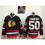 NHL Chicago Blackhawks #50 Corey Crawford 2015 Winter Classic Black 2015 Stanley Cup Champions jerseys