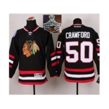 NHL Chicago Blackhawks #50 Corey Crawford Black 2014 Stadium Series 2015 Stanley Cup Champions jerseys