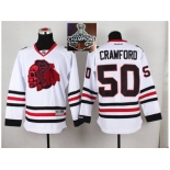 NHL Chicago Blackhawks #50 Corey Crawford White(Red Skull) 2014 Stadium Series 2015 Stanley Cup Champions jerseys