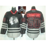 NHL Chicago Blackhawks #50 Crawford Black Ice 2015 Stanley Cup Champions jerseys