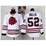 NHL Chicago Blackhawks #52 Brandon BOLLIG White(Red Skull) 2014 Stadium Series 2015 Stanley Cup Champions jerseys