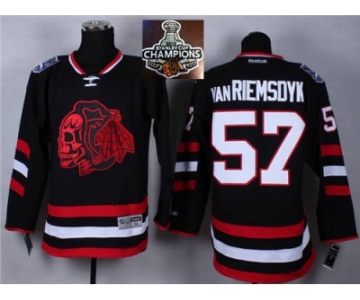 NHL Chicago Blackhawks #57 Van RIEMSDYK Black (Red Skull) 2014 Stadium Series 2015 Stanley Cup Champions jerseys