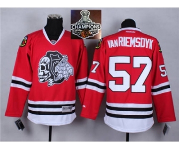 NHL Chicago Blackhawks #57 Van RIEMSDYK Red(White Skull) 2014 Stadium Series 2015 Stanley Cup Champions jerseys