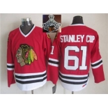 NHL Chicago Blackhawks #61 Stanley Cup Red 2015 Stanley Cup Champions jerseys