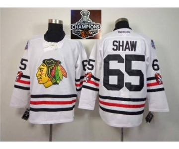 NHL Chicago Blackhawks #65 Andrew Shaw 2015 Winter Classic White 2015 Stanley Cup Champions jerseys