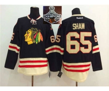 NHL Chicago Blackhawks #65 Andrew Shaw 2015 Winter Classic black 2015 Stanley Cup Champions jerseys