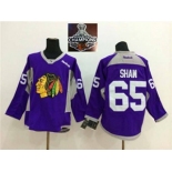 NHL Chicago Blackhawks #65 Andrew Shaw Purple Practice 2015 Stanley Cup Champions jerseys