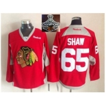 NHL Chicago Blackhawks #65 Andrew Shaw Red Practice 2015 Stanley Cup Champions jerseys