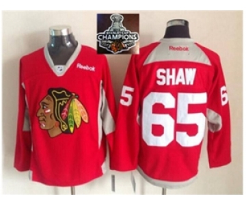 NHL Chicago Blackhawks #65 Andrew Shaw Red Practice 2015 Stanley Cup Champions jerseys