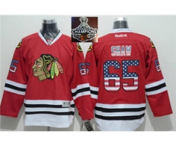 NHL Chicago Blackhawks #65 Andrew Shaw Red USA Flag Fashion 2015 Stanley Cup Champions jerseys