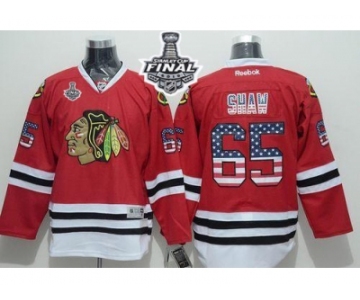 NHL Chicago Blackhawks #65 Andrew Shaw Red USA Flag Fashion 2015 Stanley Cup Stitched Jerseys