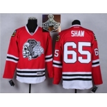 NHL Chicago Blackhawks #65 Andrew Shaw Red(White Skull) 2014 Stadium Series 2015 Stanley Cup Champions jerseys