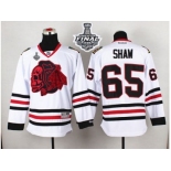 NHL Chicago Blackhawks #65 Andrew Shaw White(Red Skull) 2015 Stanley Cup Stitched Jerseys