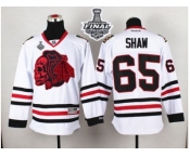 NHL Chicago Blackhawks #65 Andrew Shaw White(Red Skull) 2015 Stanley Cup Stitched Jerseys