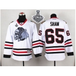 NHL Chicago Blackhawks #65 Andrew Shaw White(White Skull) 2015 Stanley Cup Stitched Jerseys