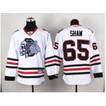 NHL Chicago Blackhawks #65 Andrew Shaw White(White Skull) Stitched Jerseys