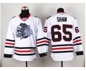 NHL Chicago Blackhawks #65 Andrew Shaw White(White Skull) Stitched Jerseys