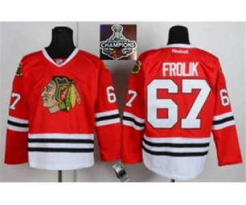 NHL Chicago Blackhawks #67 Frolik Red 2015 Stanley Cup Champions jerseys