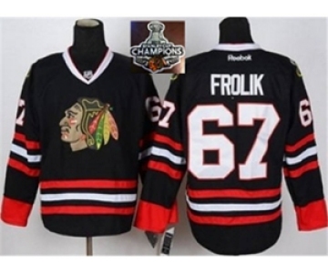 NHL Chicago Blackhawks #67 frolik Black 2015 Stanley Cup Champions jerseys