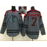 NHL Chicago Blackhawks #7 Brent Seabrook Charcoal Cross Check Fashion 2015 Stanley Cup Champions jerseys