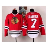 NHL Chicago Blackhawks #7 Brent Seabrook Red 2014 Stadium Series 2015 Stanley Cup Champions jerseys