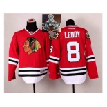 NHL Chicago Blackhawks #8 Nick Leddy Red 2014 Stadium Series 2015 Stanley Cup Champions jerseys