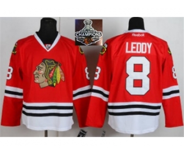 NHL Chicago Blackhawks #8 Nick Leddy Red 2015 Stanley Cup Champions jerseys