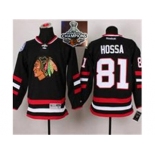 NHL Chicago Blackhawks #81 Marian Hossa Black 2014 Stadium Series 2015 Stanley Cup Champions jerseys