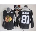 NHL Chicago Blackhawks #81 Marian Hossa Black Practice 2015 Stanley Cup Champions jerseys