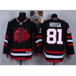 NHL Chicago Blackhawks #81 Marian Hossa Black(Red Skull) 2014 Stadium Series 2015 Stanley Cup Champions jerseys