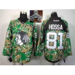 NHL Chicago Blackhawks #81 Marian Hossa Camo Veterans Day Practice 2015 Stanley Cup Champions jerseys