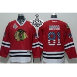 NHL Chicago Blackhawks #81 Marian Hossa Red USA Flag Fashion 2015 Stanley Cup Stitched Jerseys