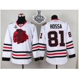 NHL Chicago Blackhawks #81 Marian Hossa White(Red Skull) 2015 Stanley Cup Stitched Jerseys