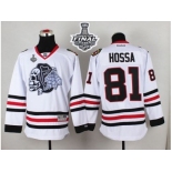 NHL Chicago Blackhawks #81 Marian Hossa White(White Skull) 2015 Stanley Cup Stitched Jerseys