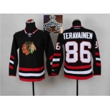 NHL Chicago Blackhawks #86 Teuvo Teravainen Black 2014 Stadium Series 2015 Stanley Cup Champions jerseys