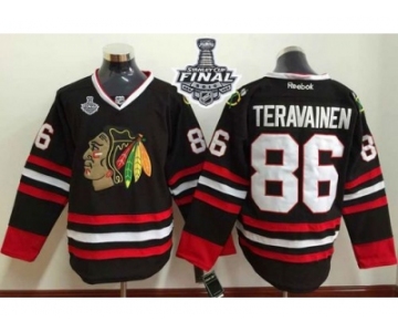 NHL Chicago Blackhawks #86 Teuvo Teravainen Black 2015 Stanley Cup Stitched Jerseys