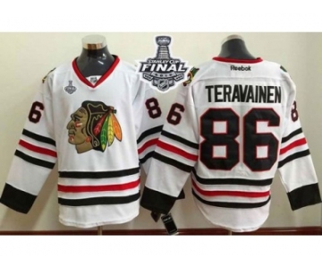 NHL Chicago Blackhawks #86 Teuvo Teravainen white 2015 Stanley Cup Stitched Jerseys