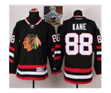 NHL Chicago Blackhawks #88 Patrick Kane Black 2014 Stadium Series 2015 Stanley Cup Champions jerseys