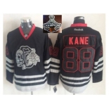 NHL Chicago Blackhawks #88 Patrick Kane Black Ice Jersey Skull Logo Fashion 2015 Stanley Cup Champions jerseys