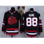 NHL Chicago Blackhawks #88 Patrick Kane Black(Red Skull) 2014 Stadium Series 2015 Stanley Cup Champions jerseys