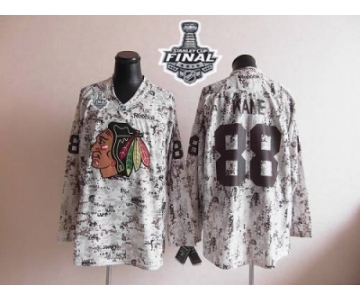 NHL Chicago Blackhawks #88 Patrick Kane Camouflage 2015 Stanley Cup Stitched Jerseys