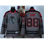 NHL Chicago Blackhawks #88 Patrick Kane Charcoal Cross Check Fashion 2015 Stanley Cup Champions jerseys