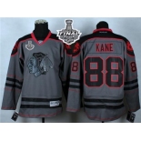 NHL Chicago Blackhawks #88 Patrick Kane Charcoal Cross Check Fashion 2015 Stanley Cup Stitched Jerseys