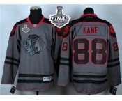 NHL Chicago Blackhawks #88 Patrick Kane Charcoal Cross Check Fashion 2015 Stanley Cup Stitched Jerseys