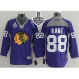 NHL Chicago Blackhawks #88 Patrick Kane Purple Practice 2015 Stanley Cup Stitched Jerseys