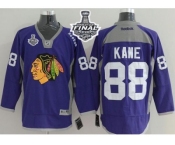 NHL Chicago Blackhawks #88 Patrick Kane Purple Practice 2015 Stanley Cup Stitched Jerseys