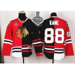 NHL Chicago Blackhawks #88 Patrick Kane Red-Black Split 2015 Stanley Cup Stitched Jerseys