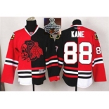 NHL Chicago Blackhawks #88 Patrick Kane Red Black Split Red Shull 2015 Stanley Cup Champions jerseys