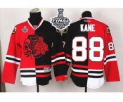 NHL Chicago Blackhawks #88 Patrick Kane Red-Black Split Red Skull 2015 Stanley Cup Stitched Jerseys